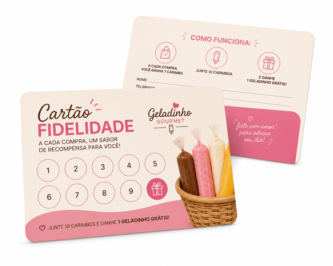 Cartão fidelidade editável