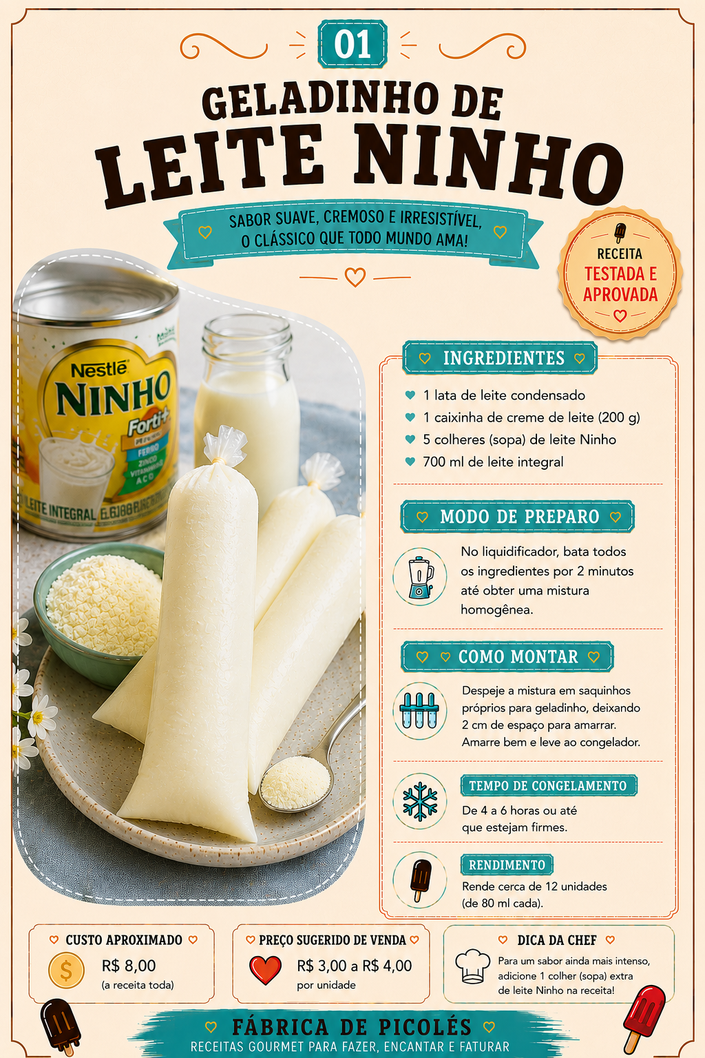 Página do catálogo: geladinho de Leite Ninho